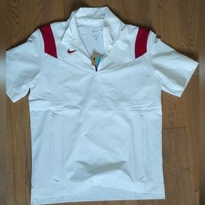 NWT White Nike Baseball Pullover Jacket